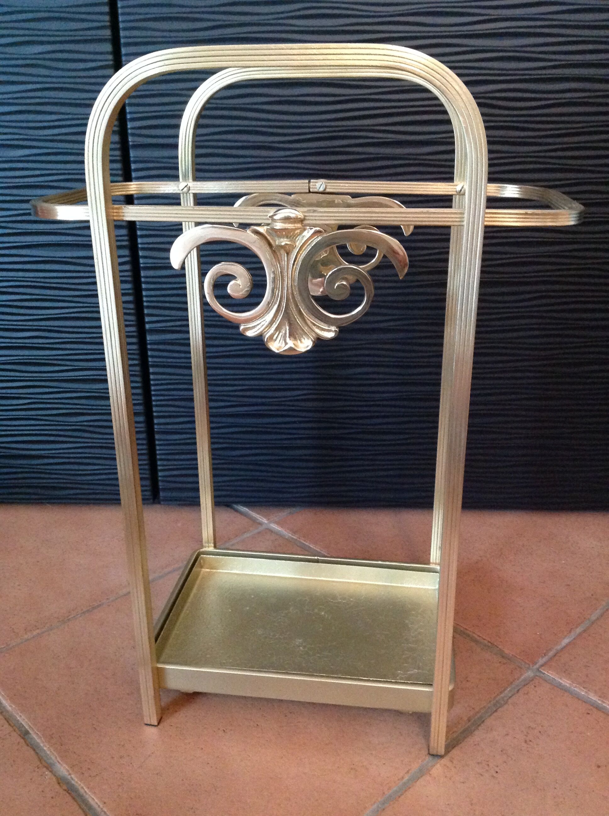 Brass umbrella holder art deco style