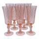 8 flûtes à champagne rose