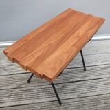 Table basse portique 1950 bois métal