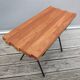1950s wood and metal portico coffee table