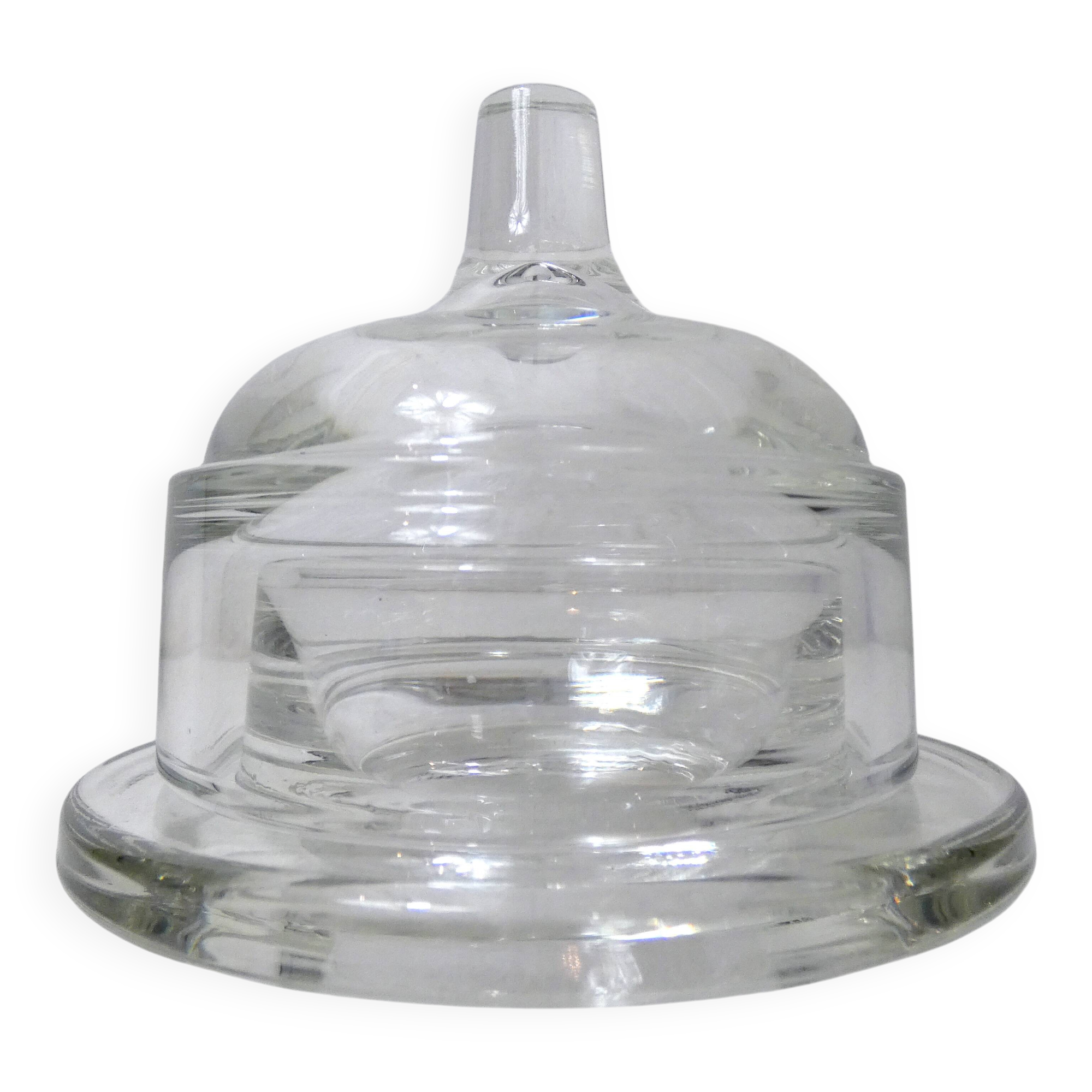 Individual glass butter dish