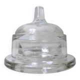 Individual glass butter dish
