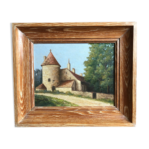 Huile sur panneau signé - cadre