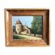Oil on panel signed with vintage wooden frame