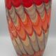 Vase in art verrerie blown glass polychrome mouth 24.5 cm