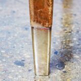 Austrian Dining Chairs in Walnut and Red Leather by Oswald Haerdtl from the Mid-Century