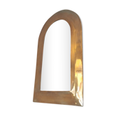 Half-moon brass mirror stitched ice