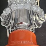 Pair of Vintage 70's Orange Mushroom Lamps
