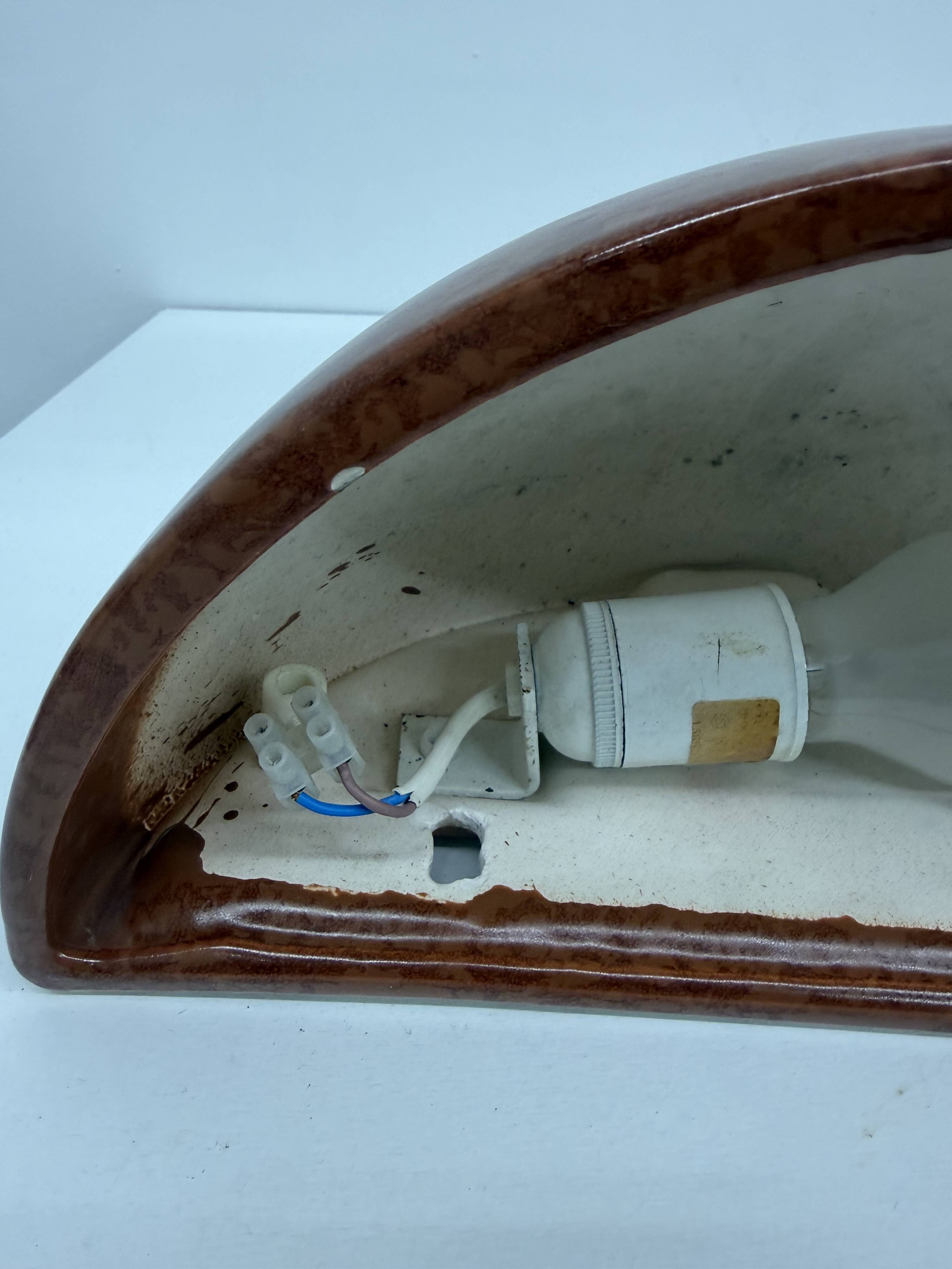 Mid-Century set of 4 ceramic wall lamp sconce , 1970s