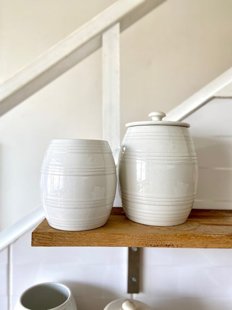 4 pots Villeroy & Boch in white earthenware