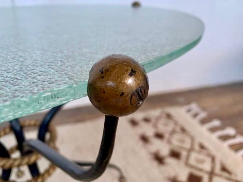 Coffee table art deco iron forge workshop rene prou