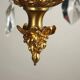 Antique Rococo-style chandelier in gilded bronze, 20th century.