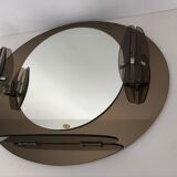 Lupi Cristal Luxor mirror with 2 integrated wall lights and shelf