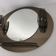 Lupi Crystal Luxor Mirror with 2 integrated wall lights and shelf