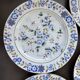 Lot de 6 assiettes plates florales vintage