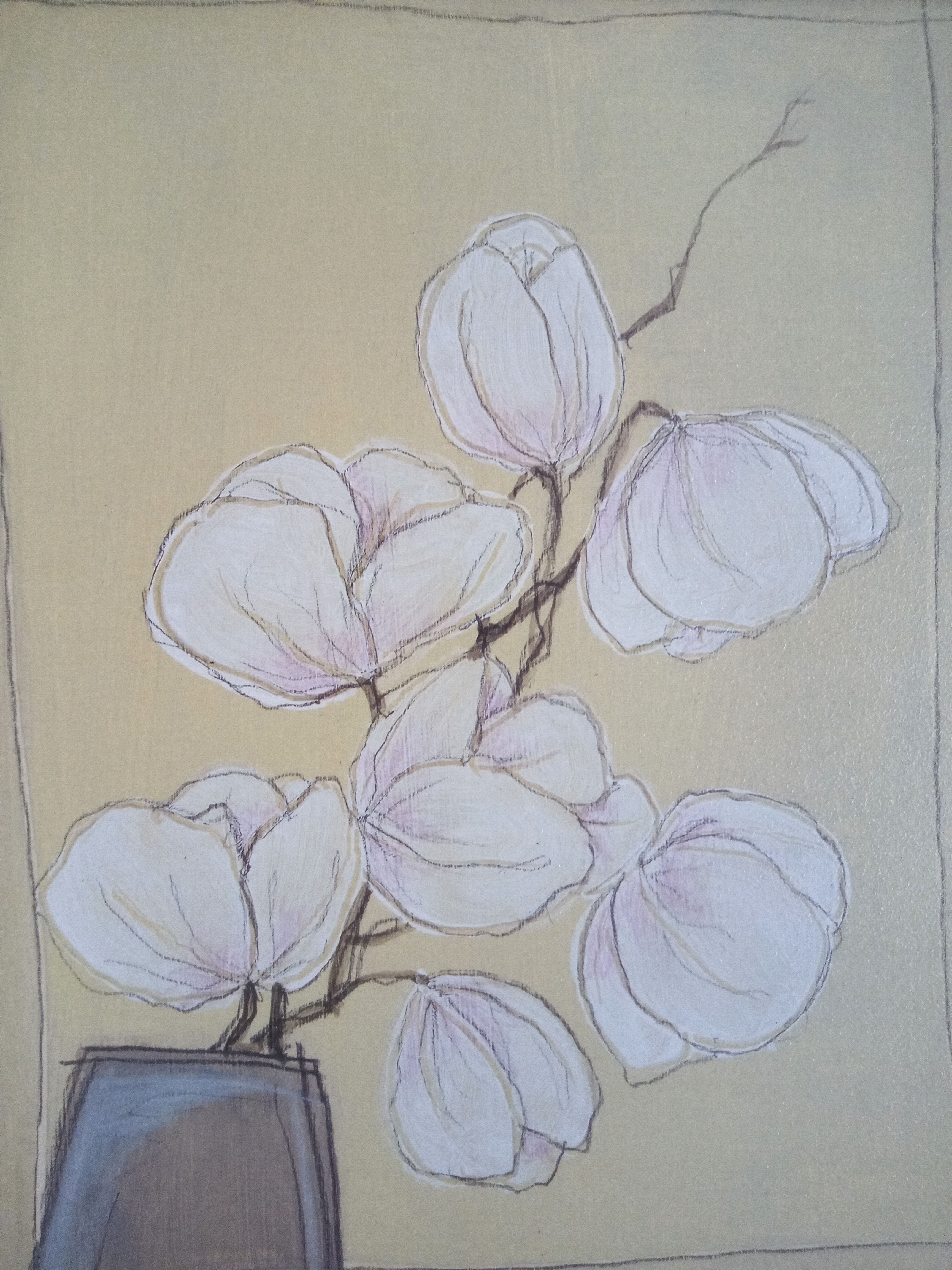Still life with vase and flowers, oil on panel signed Dlawe Gisku, year 2001
