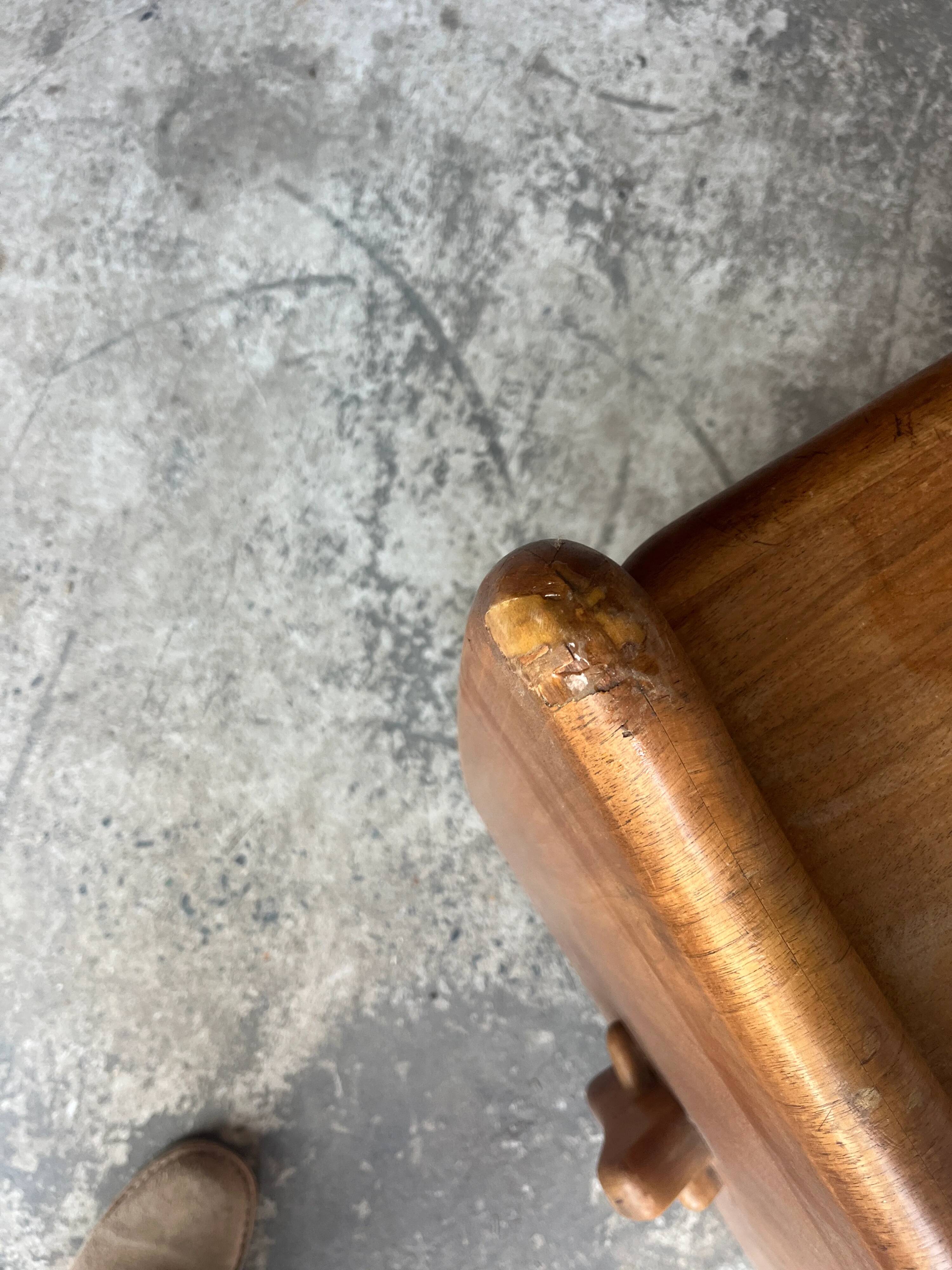 Vintage sculptural coffee table in wood