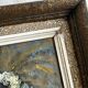 Vintage painting of flowers in a vase.