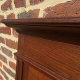 Beveled fireplace mirror