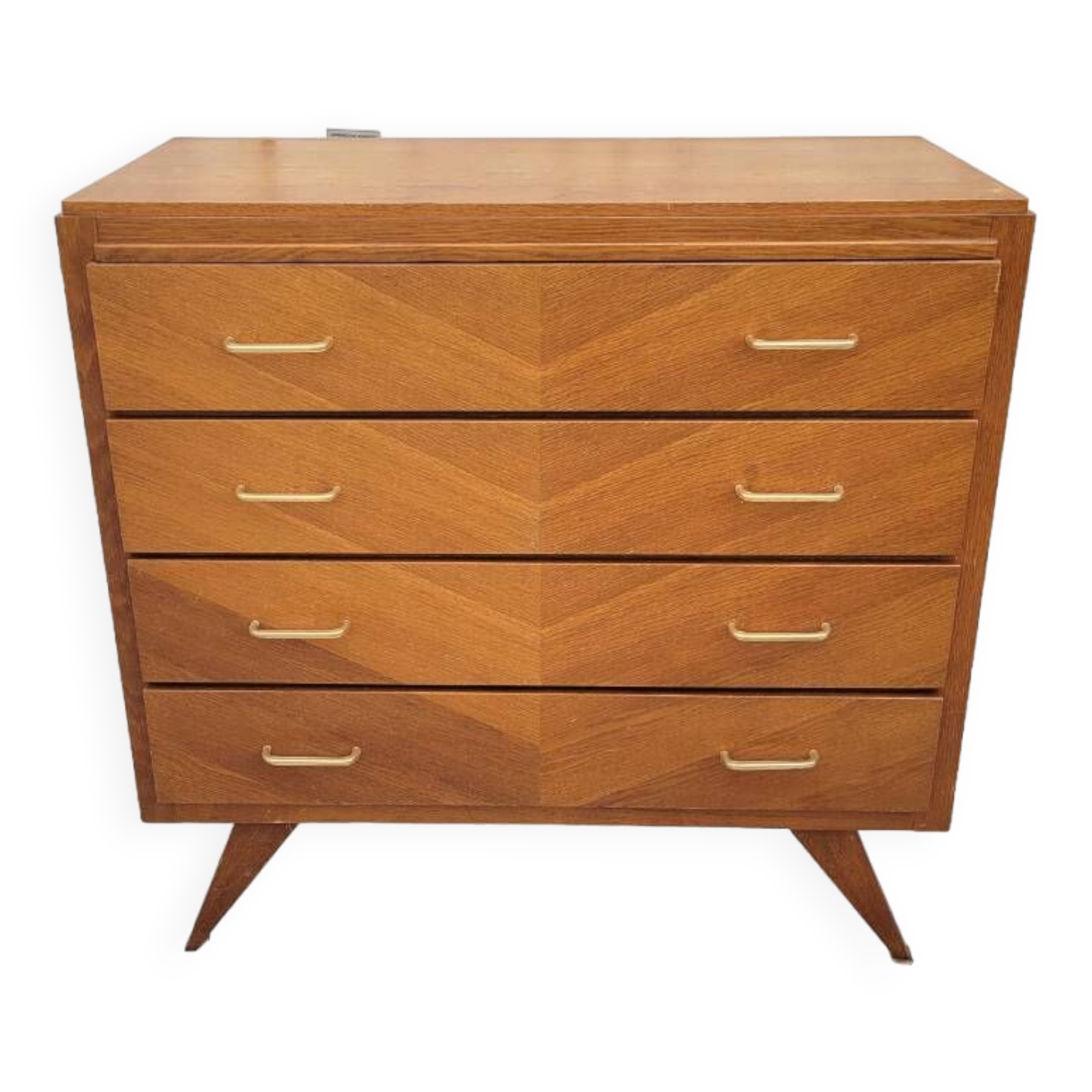 Vintage chest of drawers from the 70s with compass feet