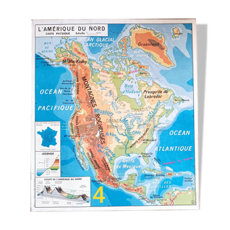 Vintage school map