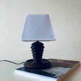 Turned wooden lamp