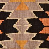 6x7 Faded Orange Area Handknotted Kilim Rug,