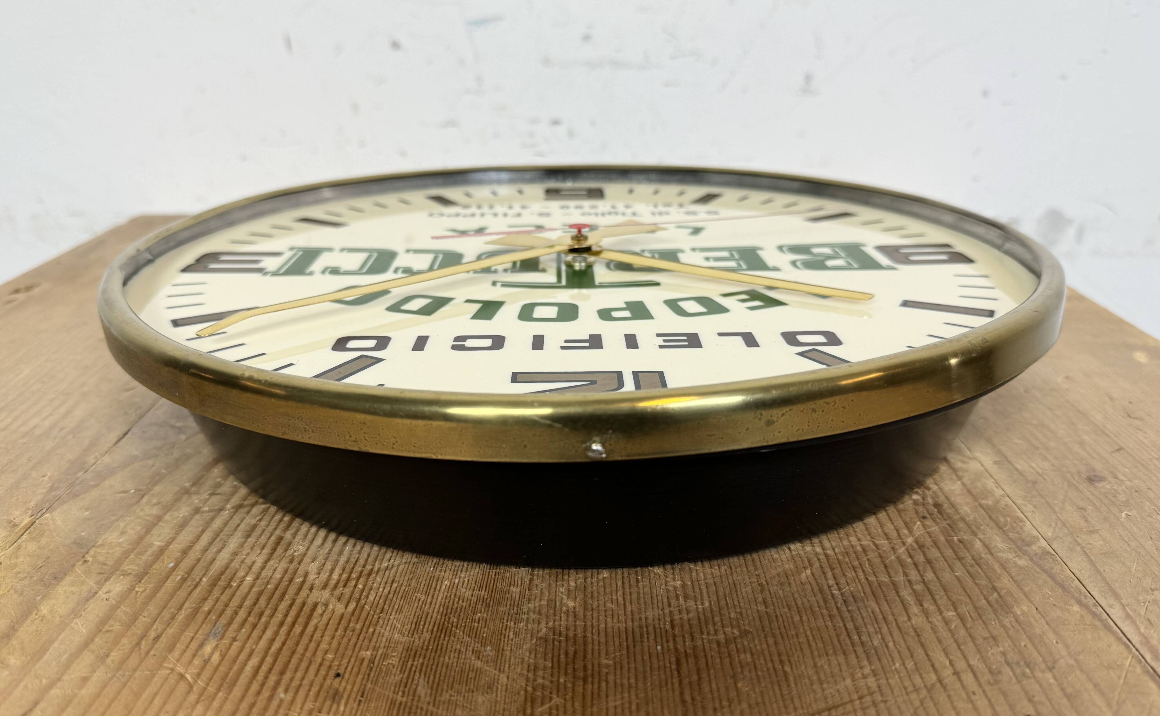 Vintage italian advertising wall clock, 1970s
