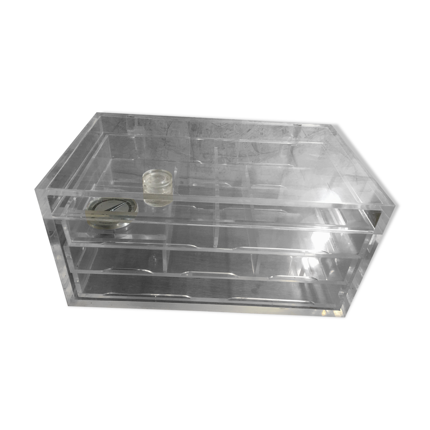 Vintage Plexiglas cigar cellar