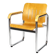 Fauteuil en bois courbé et chrome, années 80