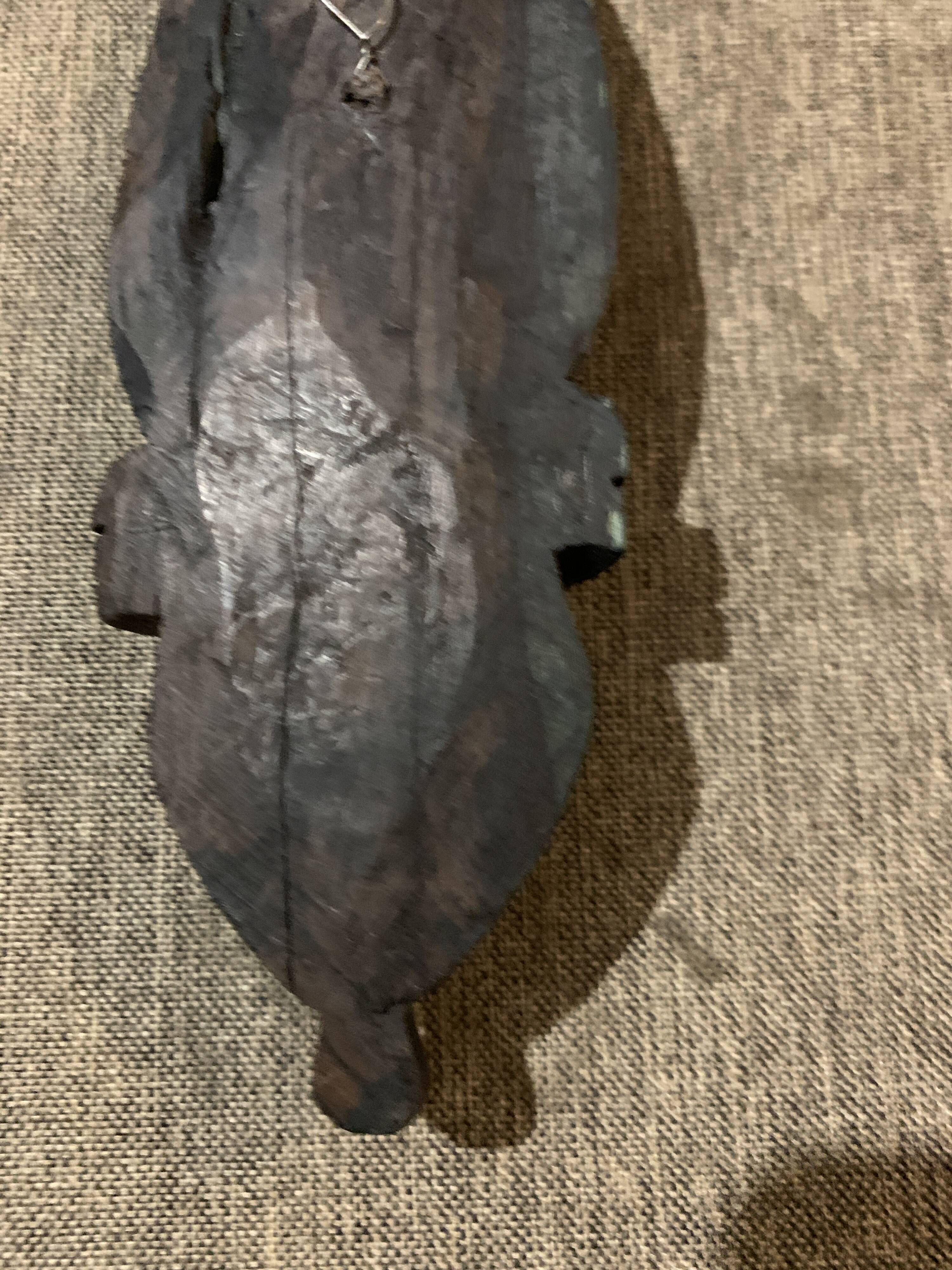 African mask 19cm hand carved tribal statuette wood Baoulé Ivory Coast Vintage old