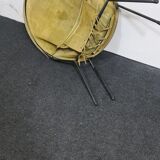 Vintage leather folding balloon chair