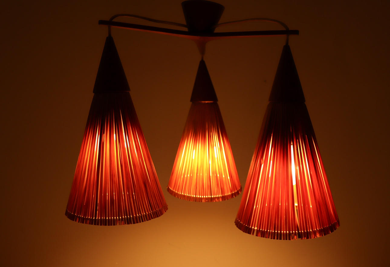 IB Fabiansen for Fog & Mørup, large ceiling lamp/pendant, 1960s, Denmark.
