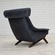 1970s, Danish design by Illum Wikkelsø, reupholstered armchair, leather.
