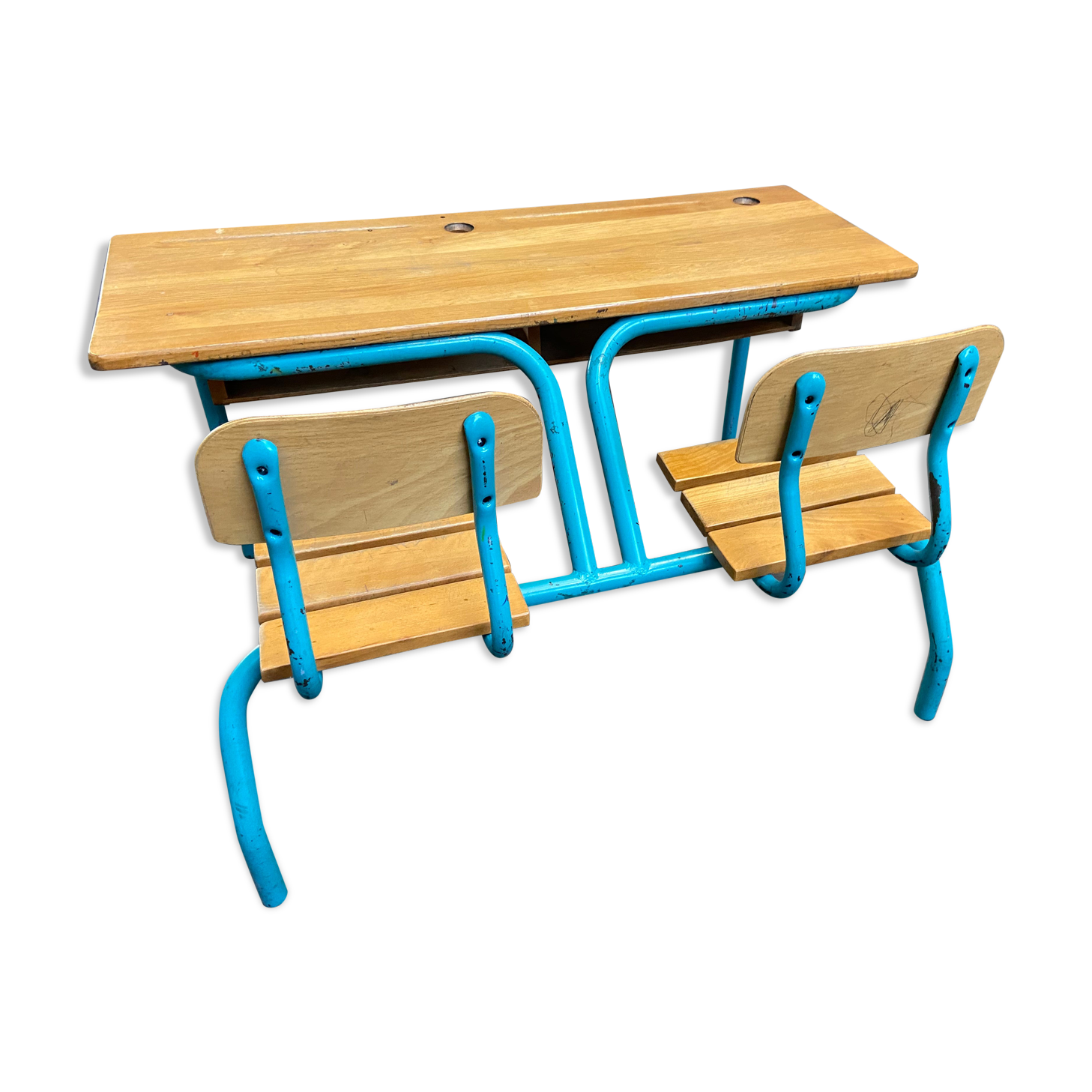 School desk school desk vintage bench
