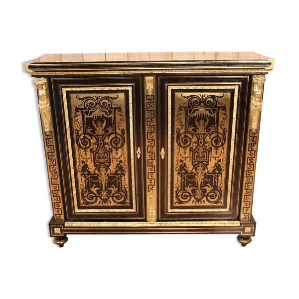Buffet a hauteur d'appui en marqueterie boulle