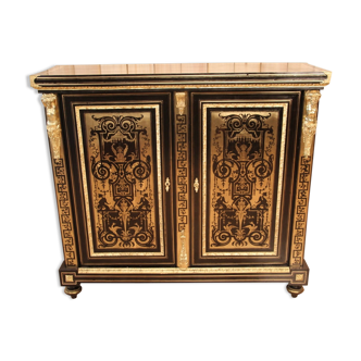 Buffet a height of support in marquetry boulle