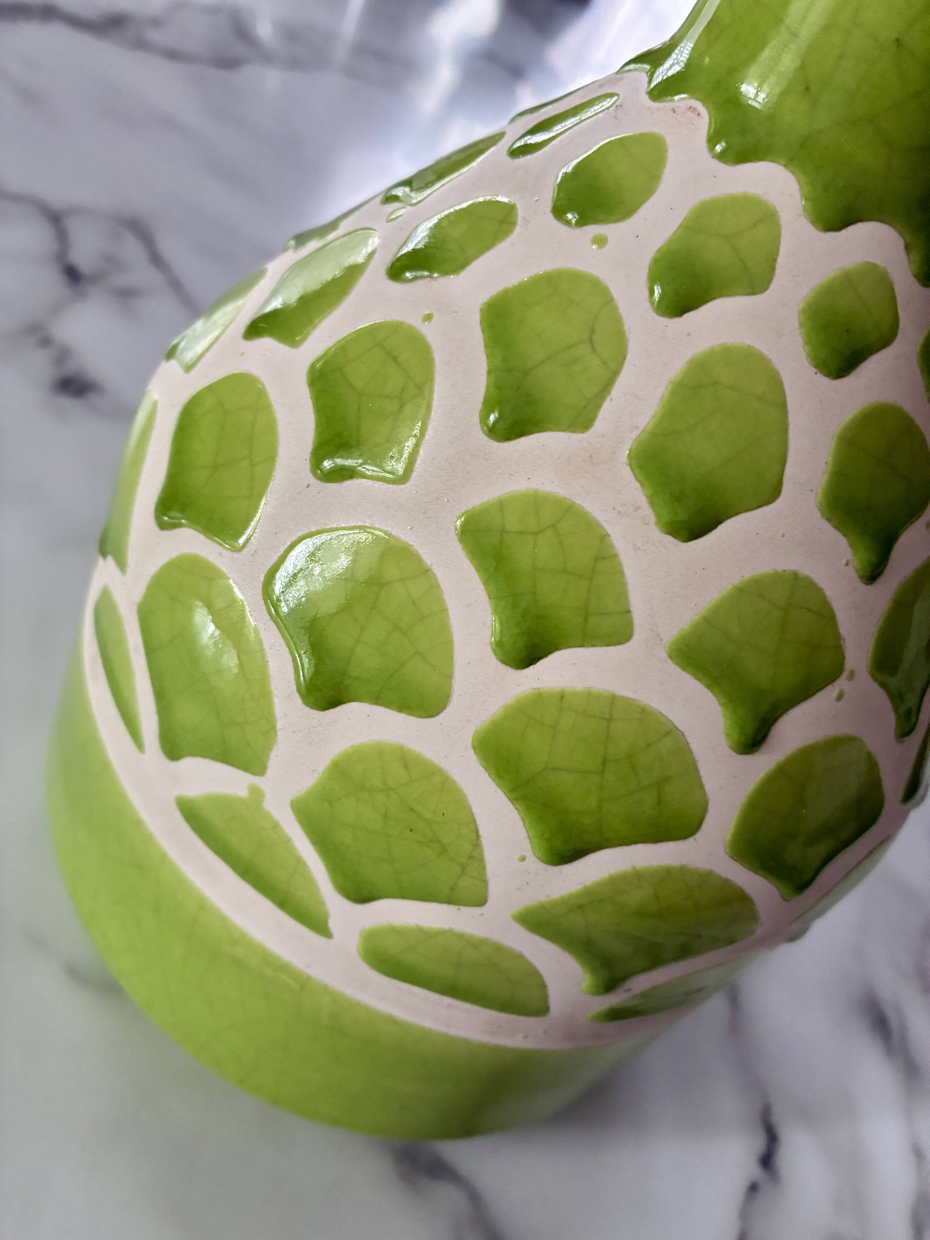Glazed terracotta vase