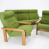 1970s Living Room Beech Set, Czechoslovakia