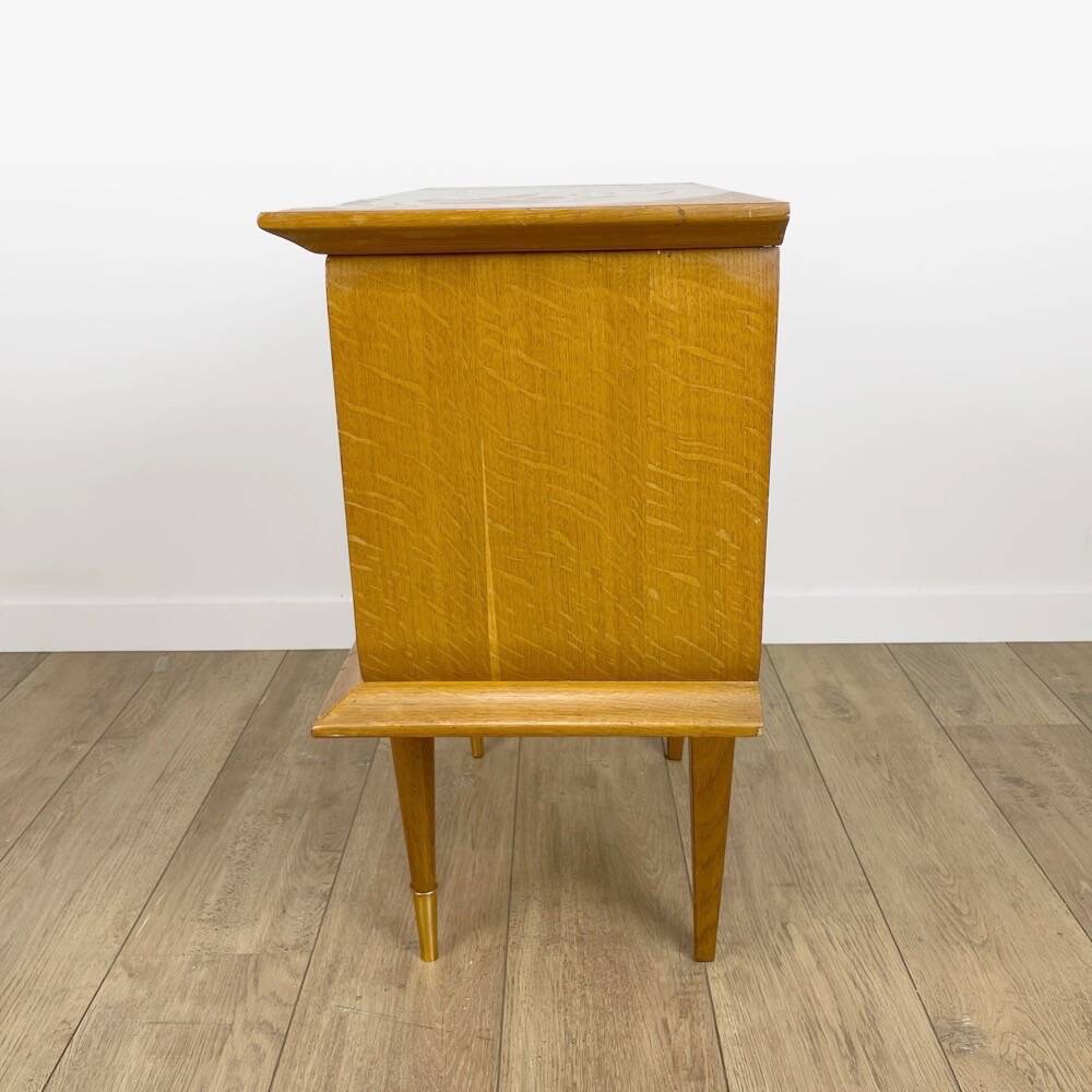 Large mid-century design wooden bedside table