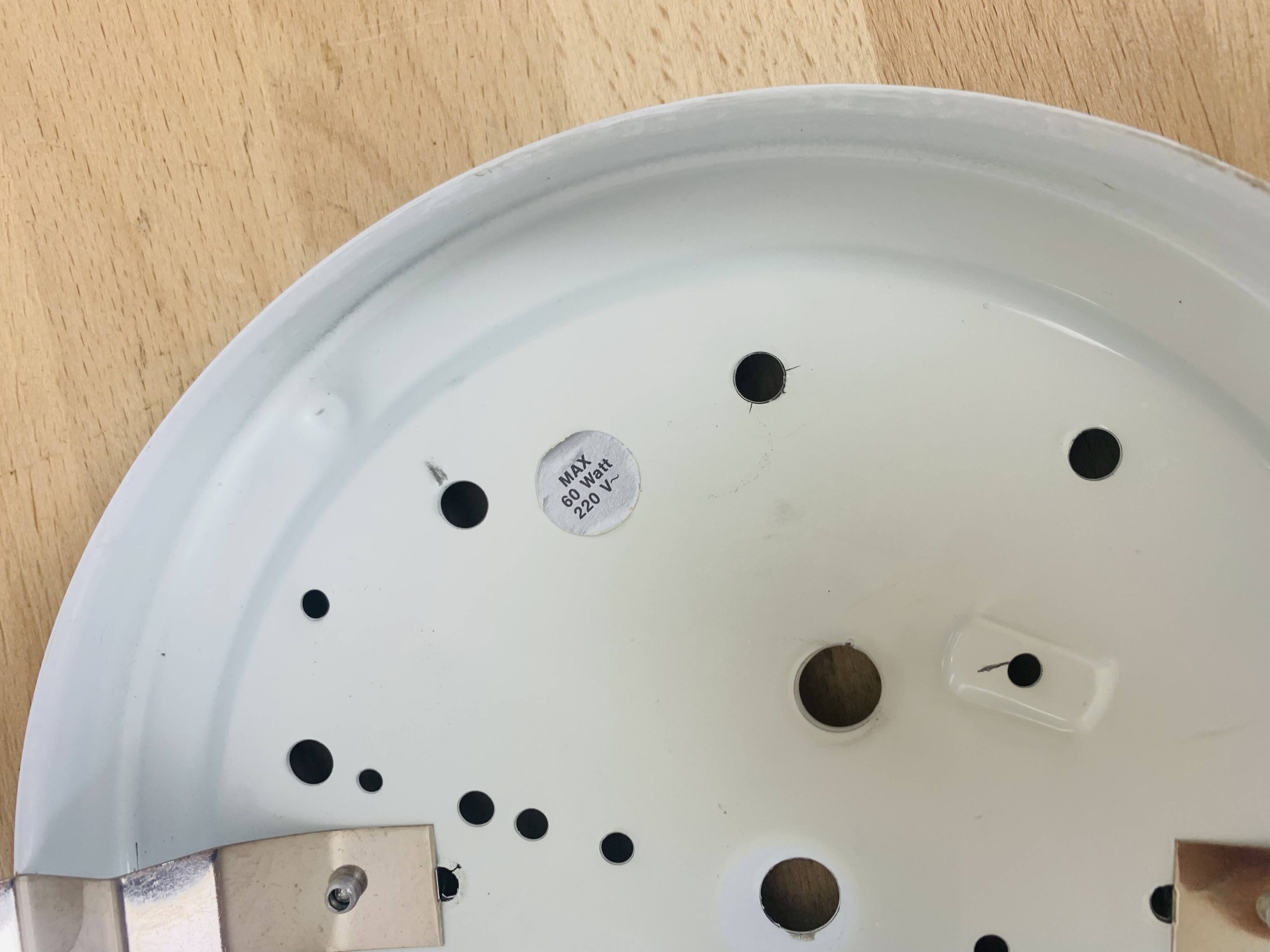 Pair of speckled glass ball wall lights from Vianne, half sphere