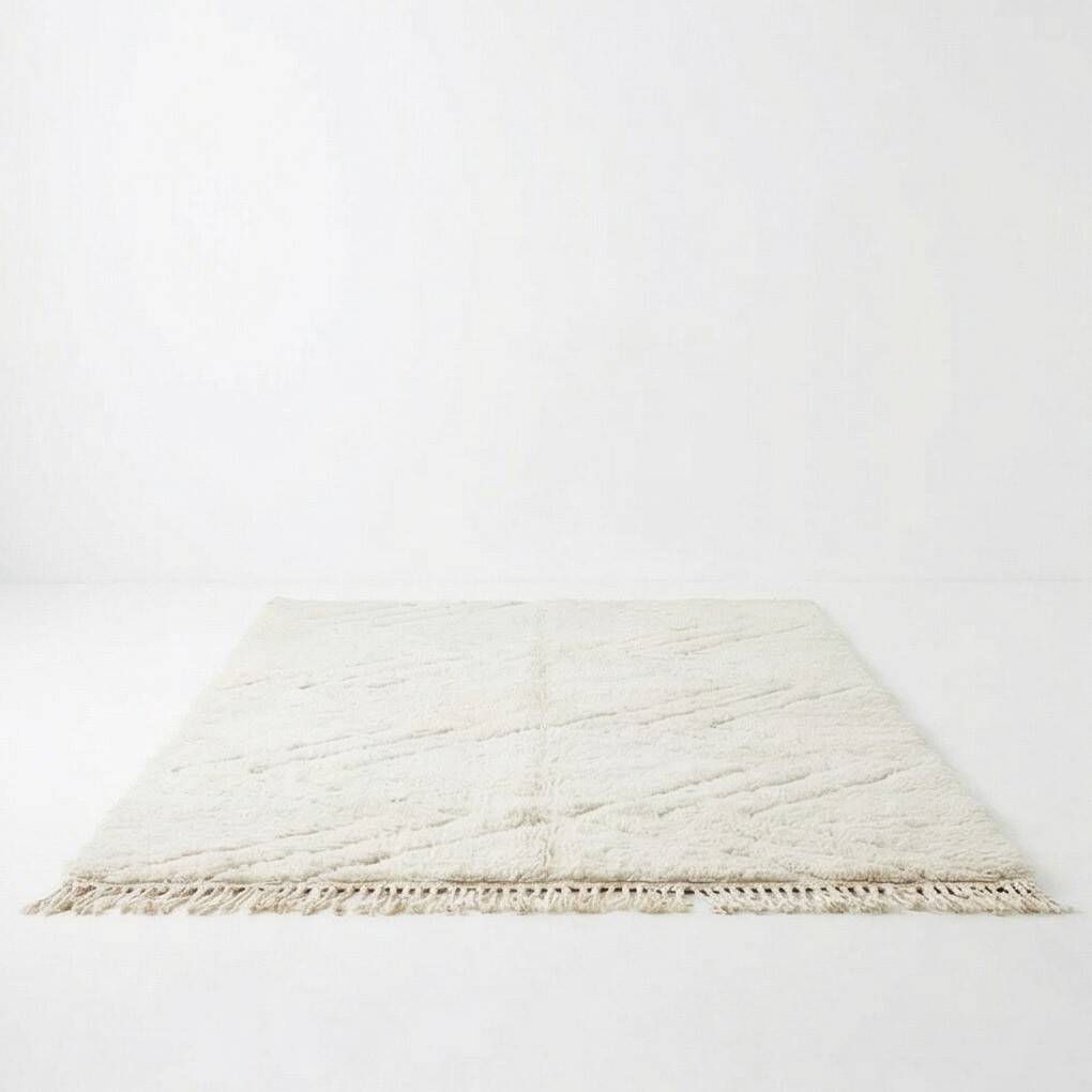 Grand tapis berbère zigzag en laine
