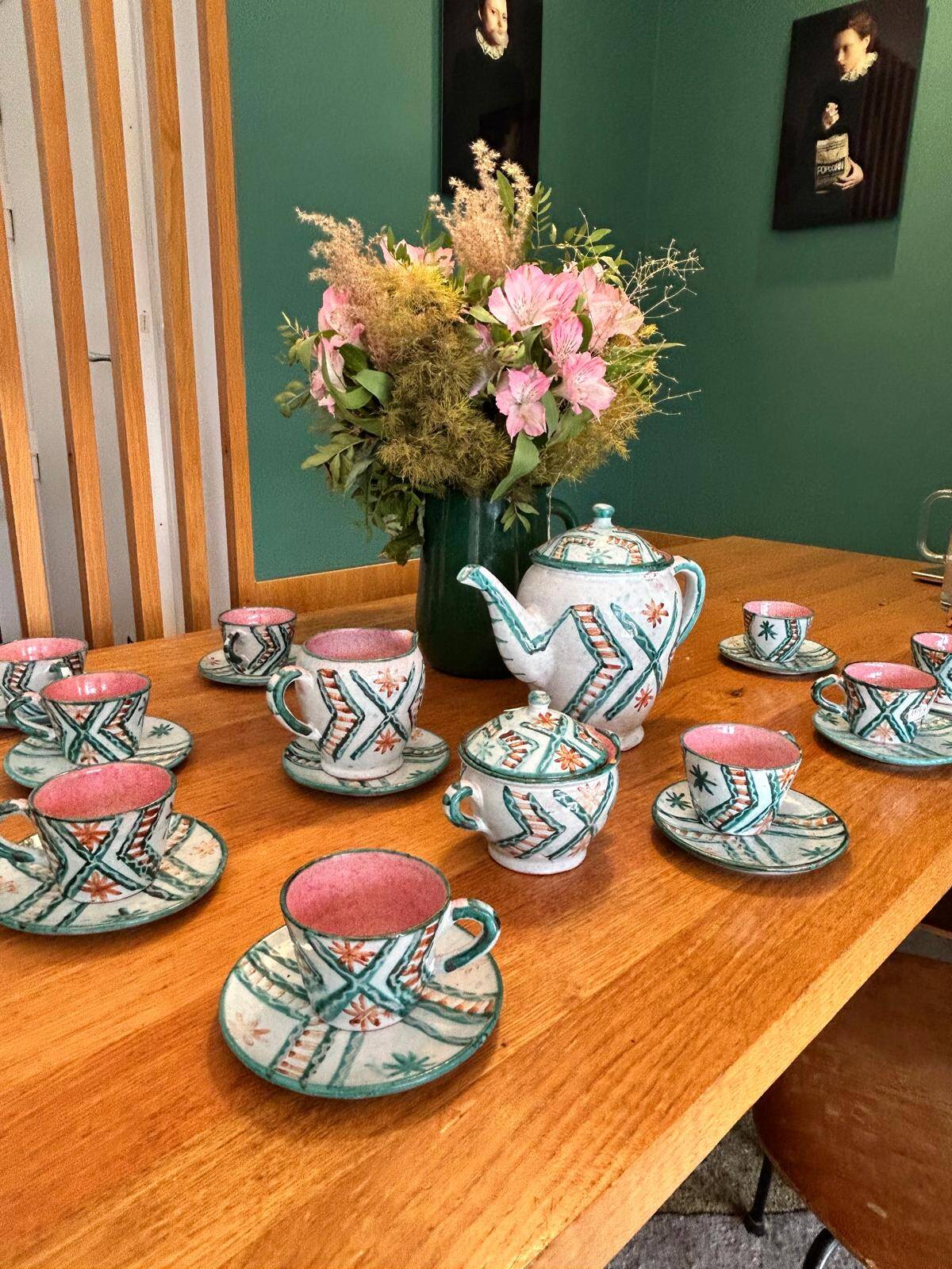 Humbert Pittari coffee service set in Vallauris