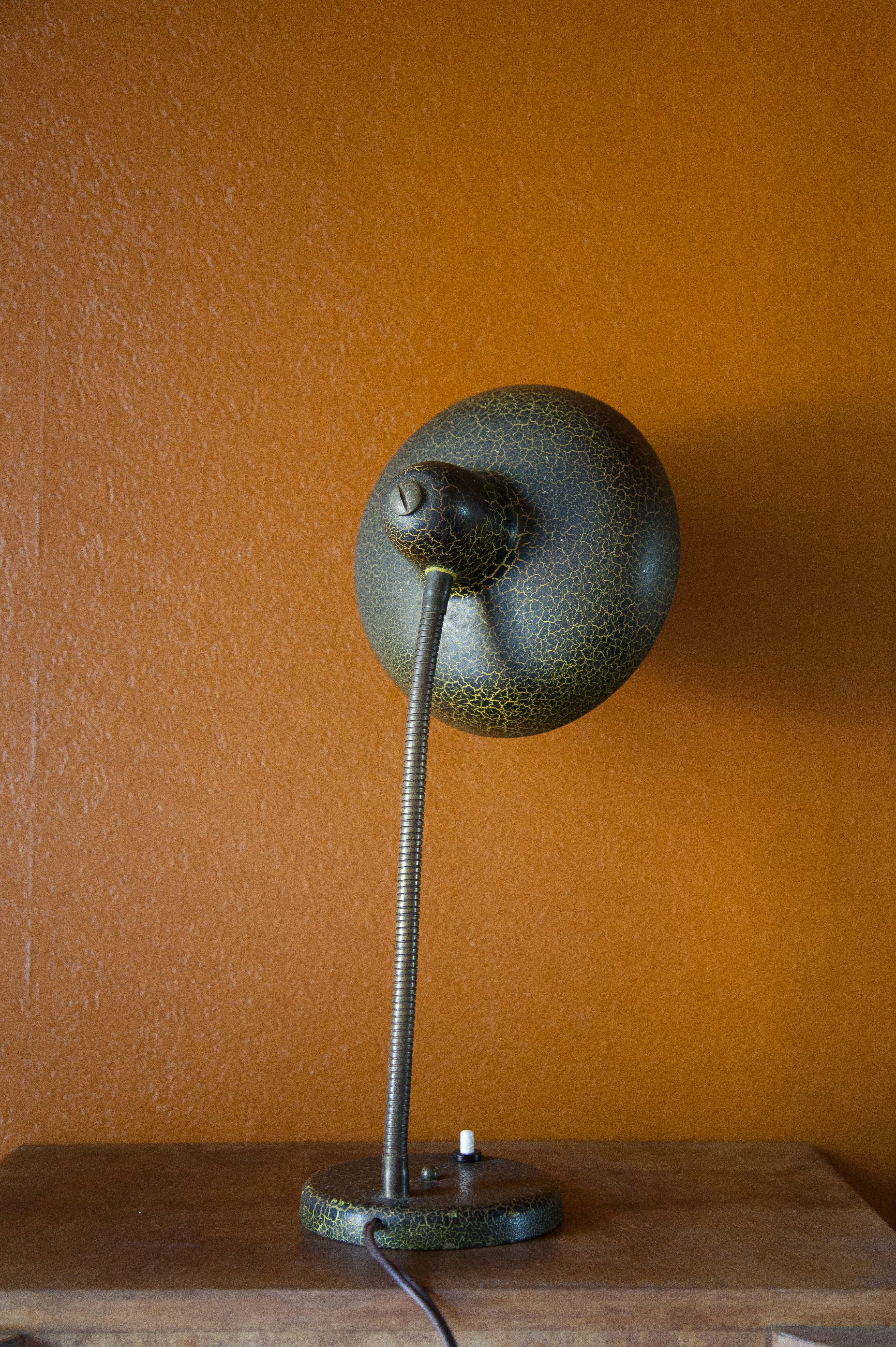 Vintage lamp, table lamp, desk lamp, bedside lamp, articulated lamp, metal cracked effect