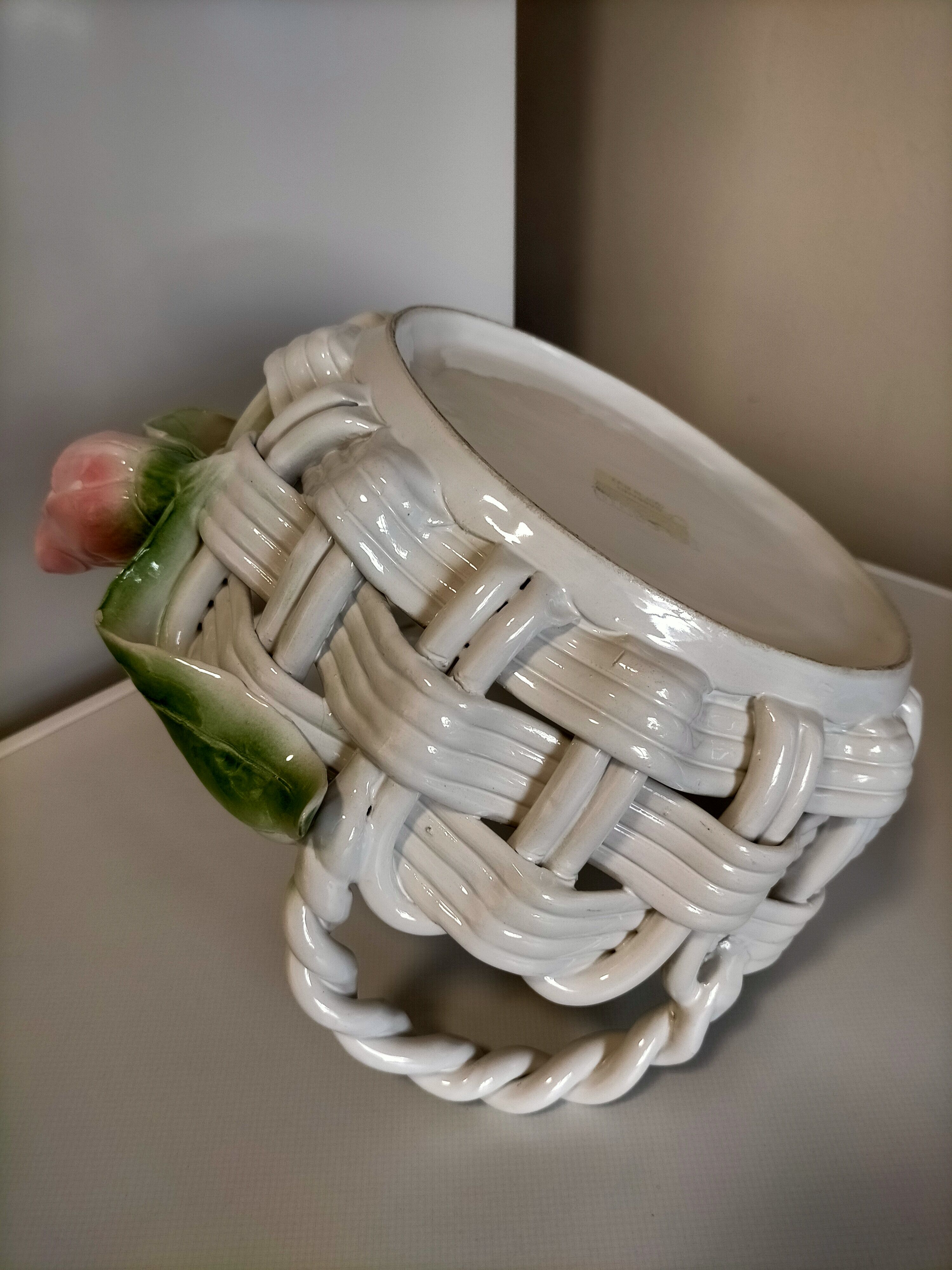 Braided ceramic dish