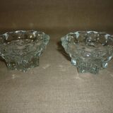 Pair of 2 crystal candlesticks