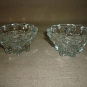 Paire de 2 bougeoirs en cristal