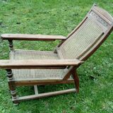 Fauteuil colonial avec repose pieds