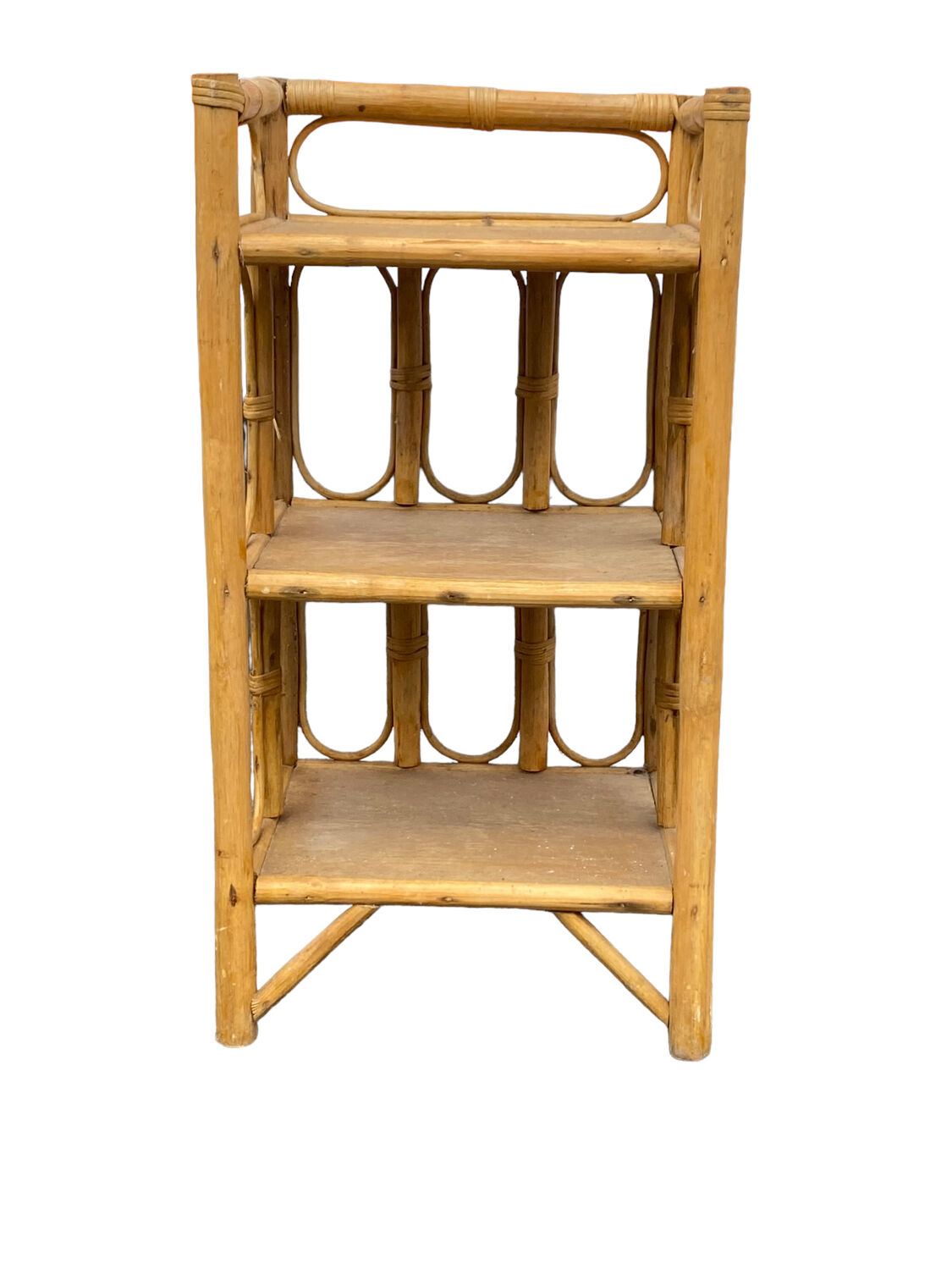 Small rattan bookcase bedside cabinet