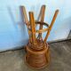 Bar stool or swivel counter in rattan year 60 vintage